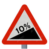 Steep Hill Upwards Sign Face