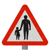 People In The Road Sign Face