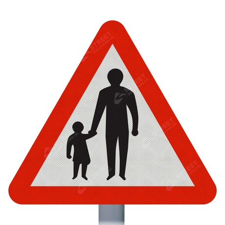 People In The Road Sign Face