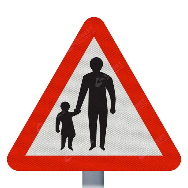 People In The Road Sign Face