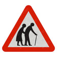 Elderly People Road Sign Face 