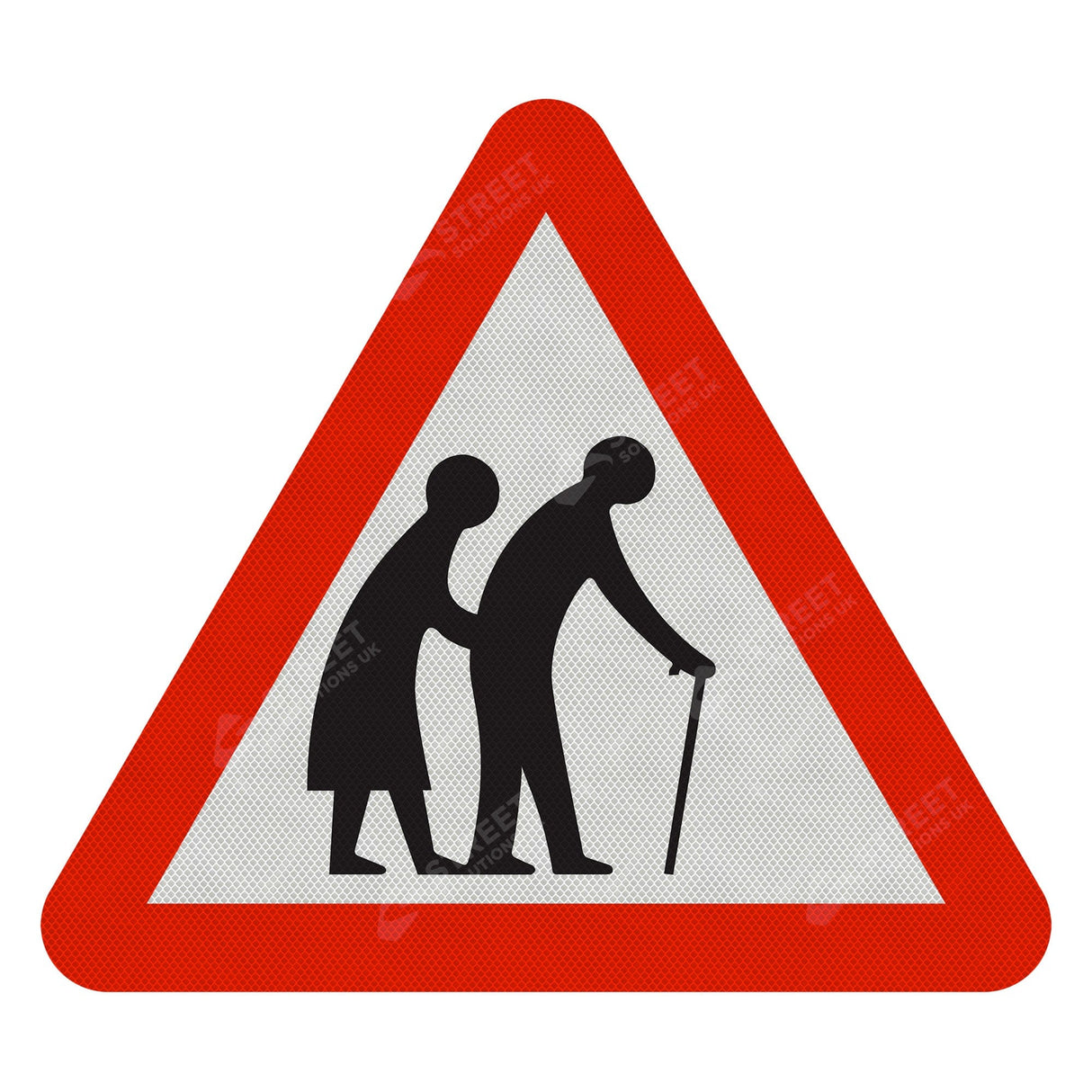 Elderly People Road Sign Face 