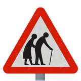 Elderly People Road Sign Face 