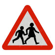 Children In The Road Sign Face