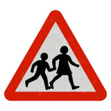 Children In The Road Sign Face