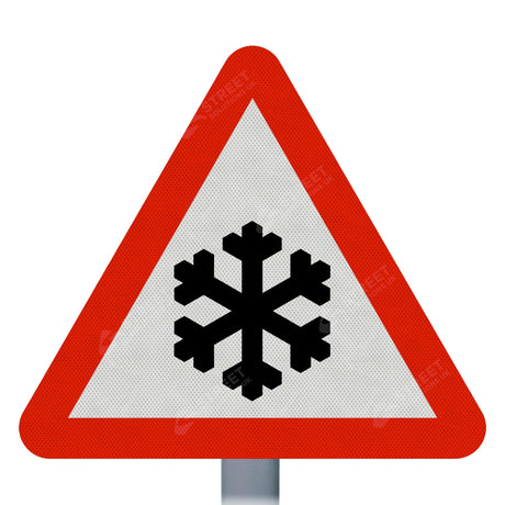 Risk Of Ice Ahead Sign Face