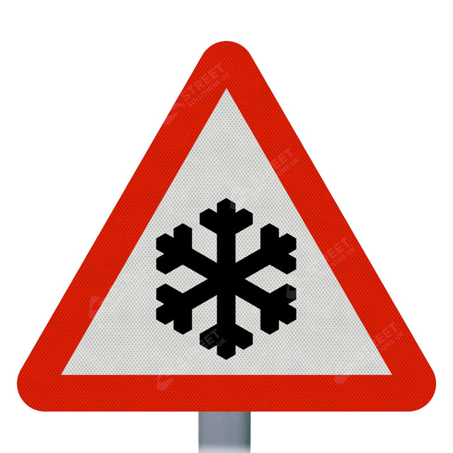 Risk Of Ice Ahead Sign Face