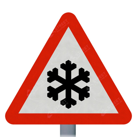 554-2 Risk Of Ice Ahead Sign Face Only