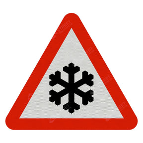 Risk Of Ice Ahead Sign Face