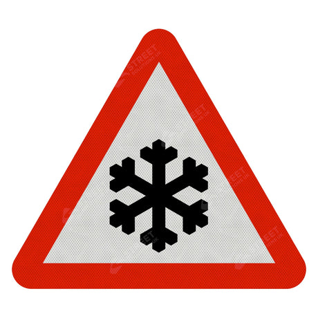 Risk Of Ice Ahead Sign Face