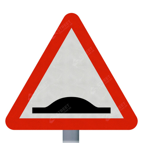 557-1 Speed Bumps Ahead Sign Face Post Mounted
