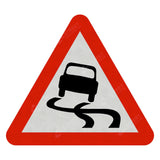 Slippery Road Ahead Sign Face