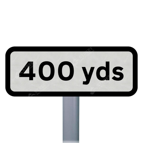 572 '400 yds' Supplementary Plate Sign Face | Post & Wall Mounted