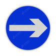 606v One Way Right Sign Face | Post & Wall Mounted