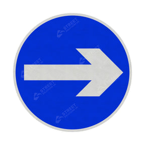 606v One Way Right Sign Face | Post & Wall Mounted