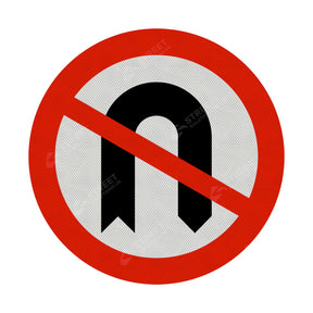  No U-Turn Sign Face