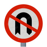 No U-Turn Sign Face