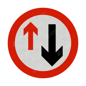 Oncoming Vehicles Sign Face 