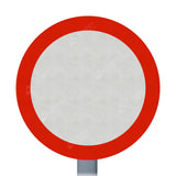 Vehicles Prohibited Sign Face