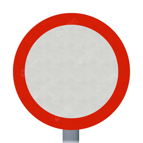 Vehicles Prohibited Sign Face
