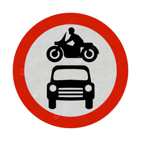Motorised Vehicles Sign Face