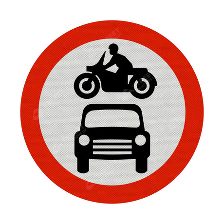 Motorised Vehicles Sign Face