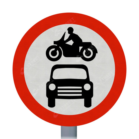 619 No Motorised Vehicles Sign Face | Post & Wall Mounted