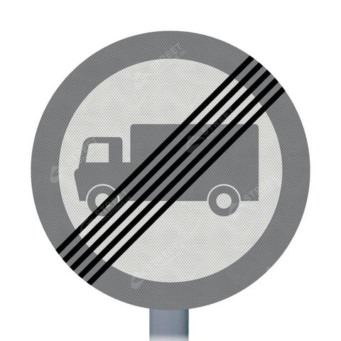 622.2 End of Goods Vehicles Prohibition Sign Face | Post & Wall Mounted