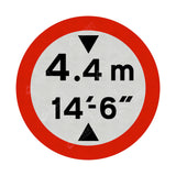 629-2a Vehicle Height Restriction Metric & Imperial Sign road street highway public and private signage