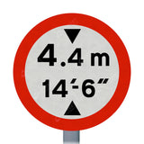 629-2a Vehicle Height Restriction Metric & Imperial Sign road street highway public and private signage