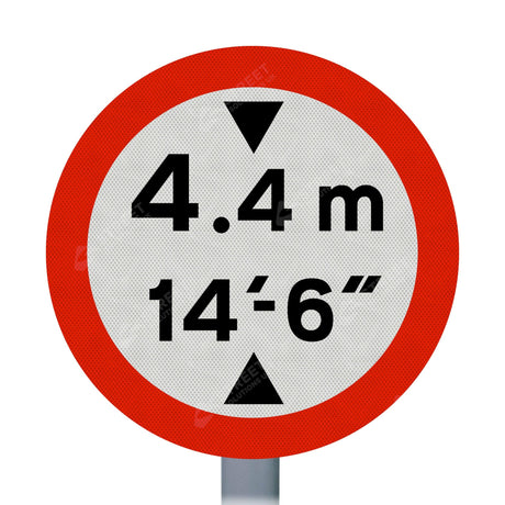 629-2a Vehicle Height Restriction Metric & Imperial Sign road street highway public and private signage