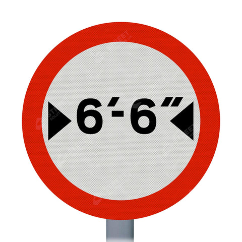 629 Vehicle Width Restriction Imperial Sign Face | Post & Wall Mounted road street highway signage for private and public 