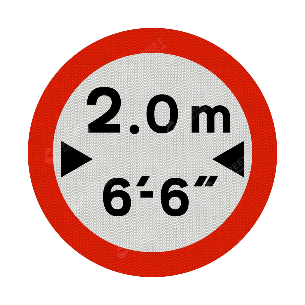 629a Vehicle Width Restriction Metric & Imperial Sign