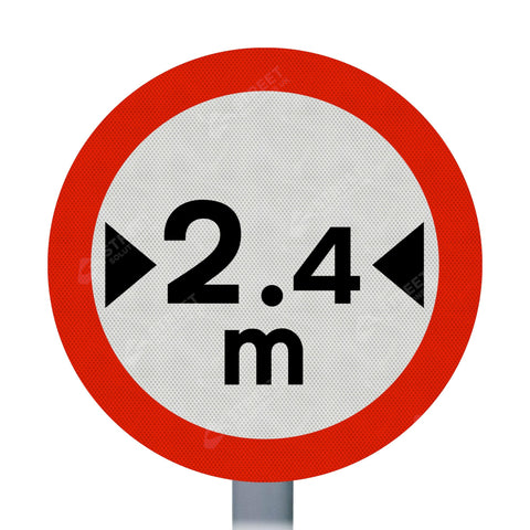 629v Vehicle Width Restriction Metric Sign Face | Post & Wall Mounted road street highway signage for private and public