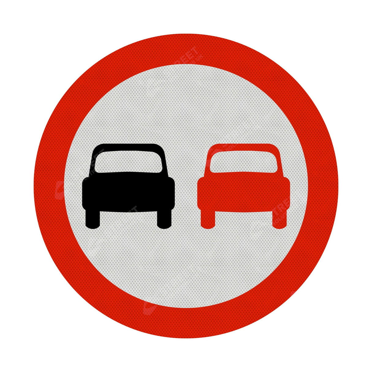  Overtaking Prohibited Sign Face 