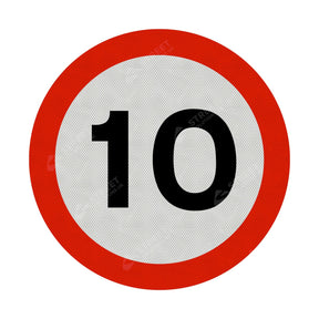 10mph Sign Face