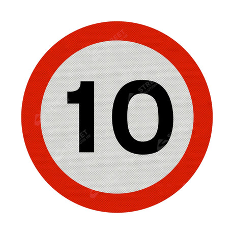 10mph Sign Face