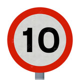 10mph Sign Face