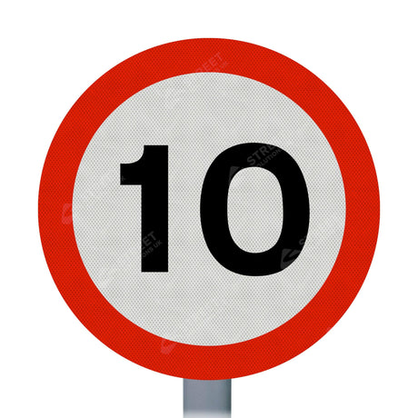 10mph Sign Face