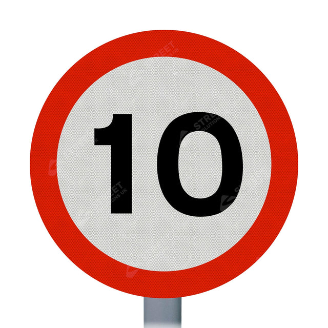 10mph Sign Face