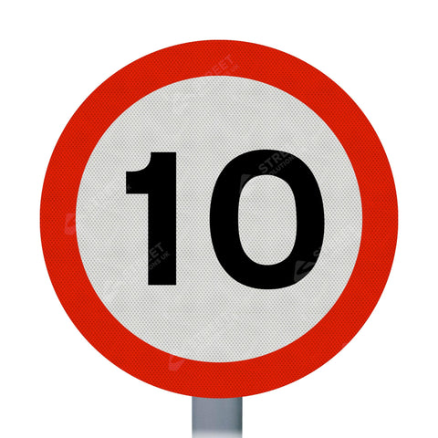 670 Maximum Speed 10mph Sign Face | Post & Wall Mounted