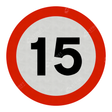 670 15 Maximum Speed 15mph Sign Face Only road street highway public and private signage