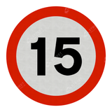 670 15 Maximum Speed 15mph Sign Face Only road street highway public and private signage