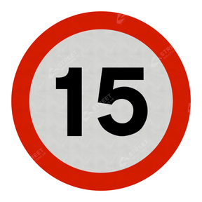 670 15 Maximum Speed 15mph Sign Face Only road street highway public and private signage