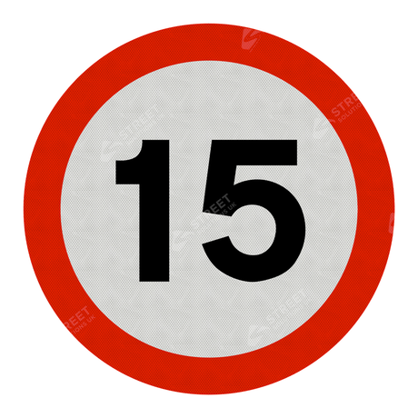 670 15 Maximum Speed 15mph Sign Face Only road street highway public and private signage