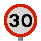 670 Maximum Speed 30mph Sign Face | Post & Wall Mounted