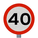 40mph Sign Face