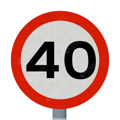 40mph Sign Face
