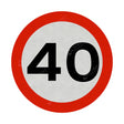 40mph Sign Face