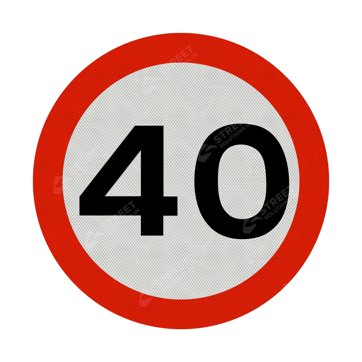 40mph Sign Face